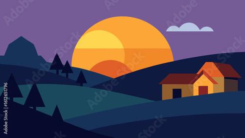 sunrise quiet village