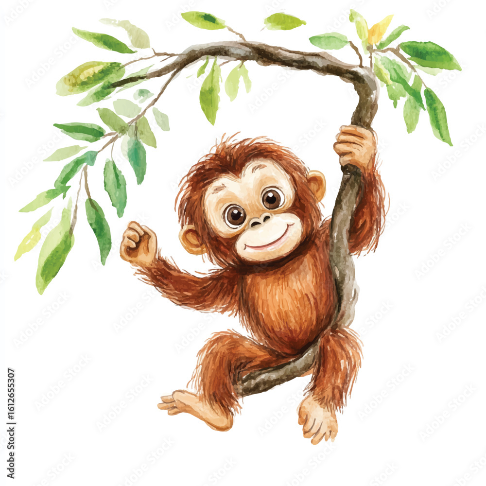 Obraz premium a cute animal of Orangutan