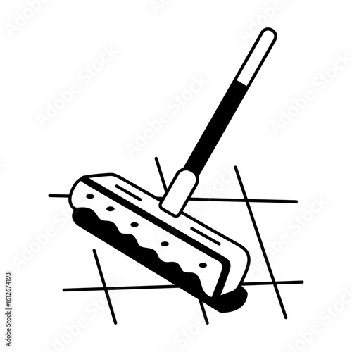 Floor squeegee icon in glyph style 

