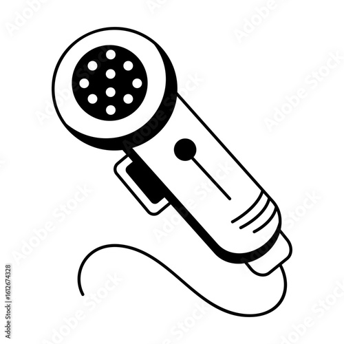 Fabric shaver icon in glyph style 

