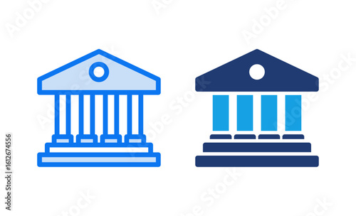 Bank icon vector illustration. Bank sign and symbol, museum, university