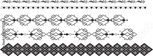 ファンタジー風の飾り線・装飾・トライバルラインのデザインセット