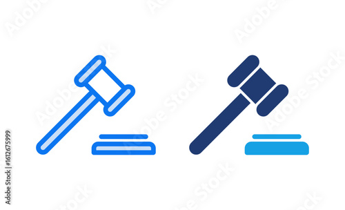 Gavel icon vector illustration. judge gavel sign and symbol. law icon. auction hammer