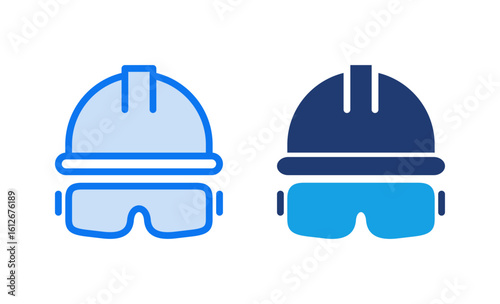 Helmet icon vector illustration. Motorcycle helmet sign and symbol. Construction helmet icon. Safety helmet