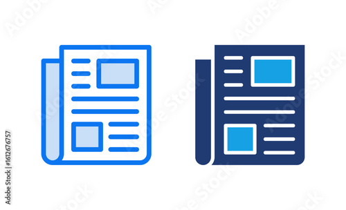 Newspaper icon vector illustration. news paper sign and symbolign