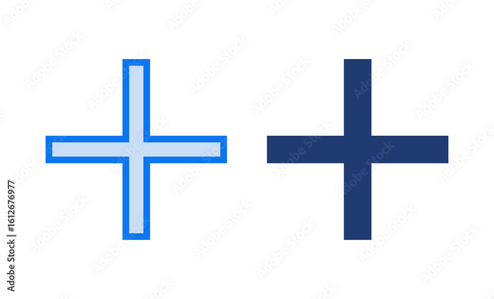 Obraz premium Plus Icon vector illustration. Add plus sign and symbol