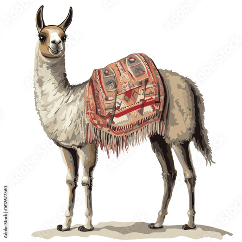 a llama wit a blanket