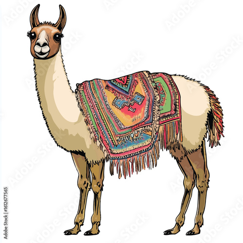 a llama wit a blanket