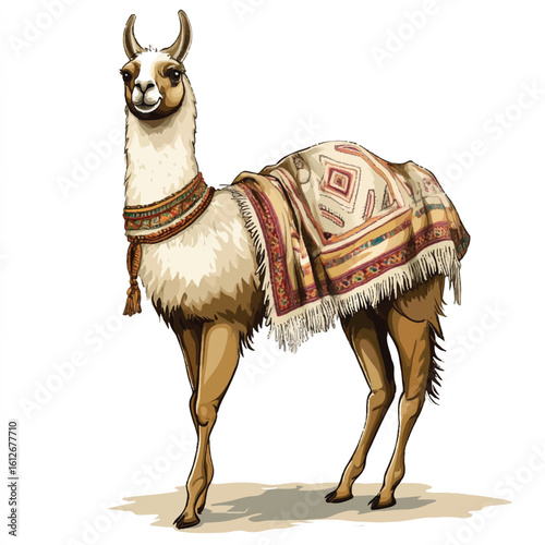 a llama wit a blanket