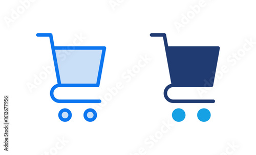 Shopping icon vector illustration. Shopping cart sign and symbol. Trolley icon