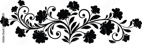 black and white flowers