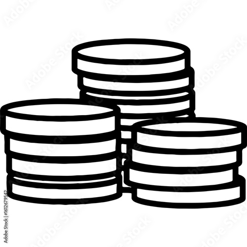 Stacked Coins Icon: Travel Budget, Tourism Economy, Financial Investment, and Sustainable Development for World Tourism Day