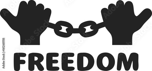 Breaking Free Chains of Oppression Hands Freedom Concept Illustration