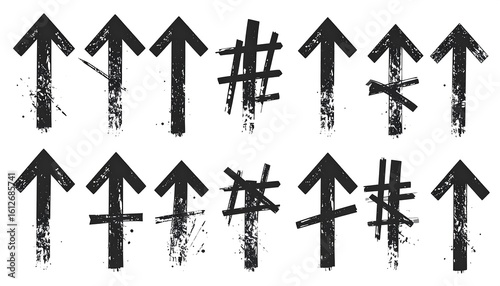 Grunge arrow collection
