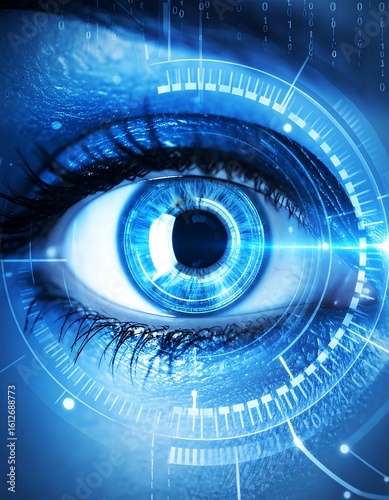 Digital eye, futuristic vision