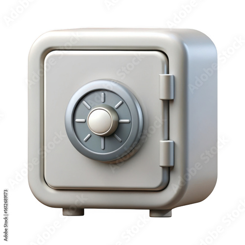 3d rendered a modern minimalist safe isolated on transparent background