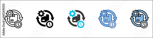 Product Life Cycle Icon Pack Multistyle Illustration