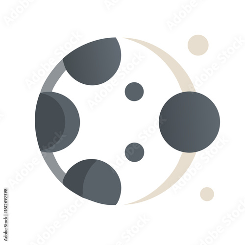 Phases of the moon icon in flat modern style
