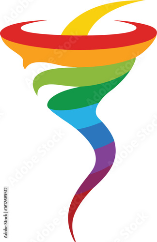 Rainbow Cloud Burst Vector