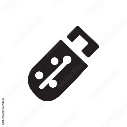 flash drive vector silhouette clip art logo design illustration