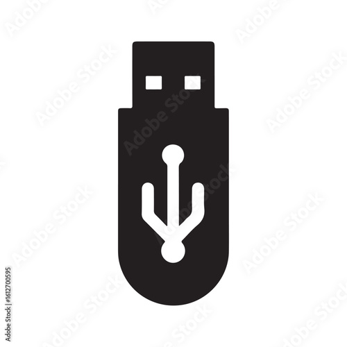flash drive vector silhouette clip art logo design illustration