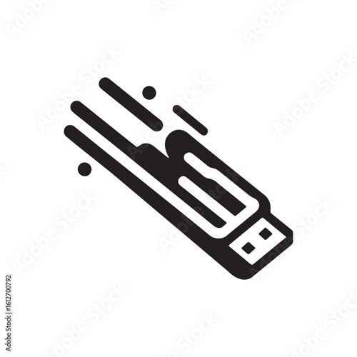 flash drive vector silhouette clip art logo design illustration