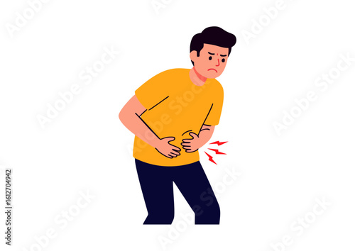 icon person holding stomach