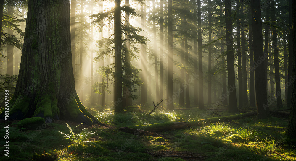 Fototapeta premium Enchanted Forest Light