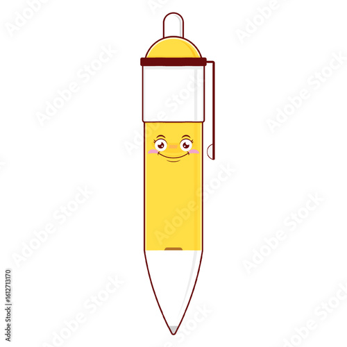 pen smile face cartoon cute