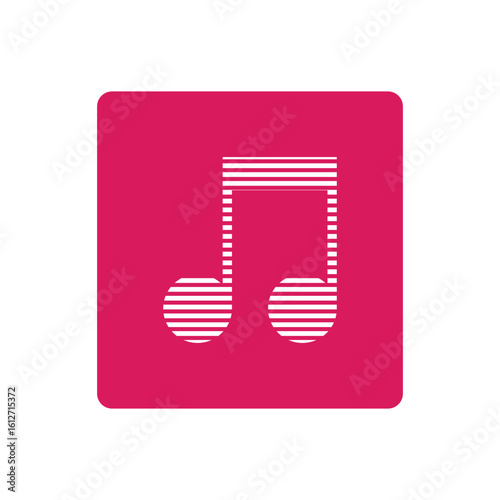 Stylized note music logo vector and symbol