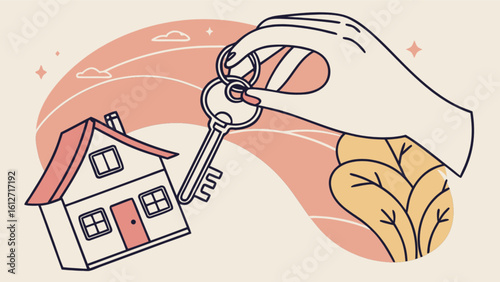 House keys for new home purchase real estate property ownership mortgage loan residential building concept