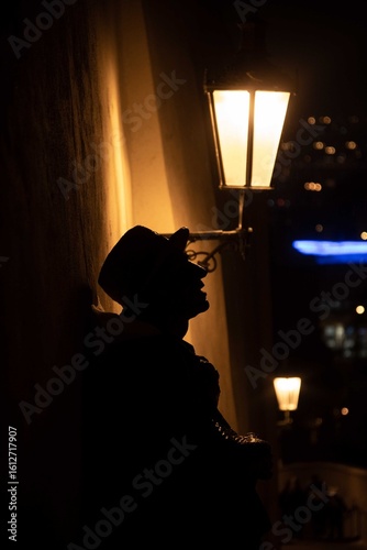 singing man at night