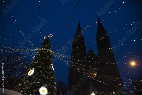 christmas tree in the night