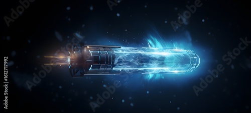 ice bullet Wireframe,creative commons attribution,, Generative AI