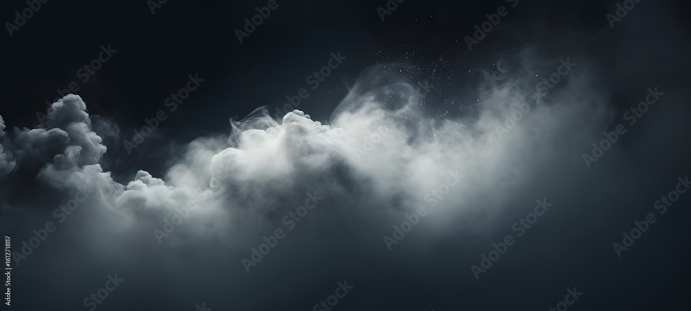 Obraz premium a light moon , coming out of the smoke, Generative AI