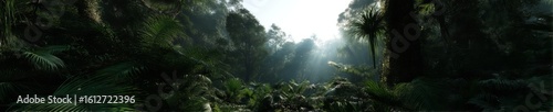 Majestic jungle exploration tropical rainforest hdr panoramic view 360 degrees nature scene