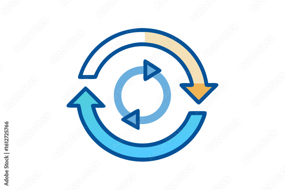 agile sprint cycle with looping arrow icon agile sprint cycle with looping arrow icon