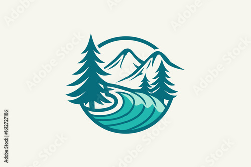 soundscape player icon wave mountain nature sound  