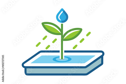 watering pipette dripping seed cell growth icon