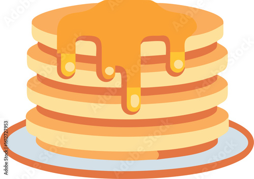 Delicious Pancakes with Drizzled Syrup: A Sweet Treat Graphic
