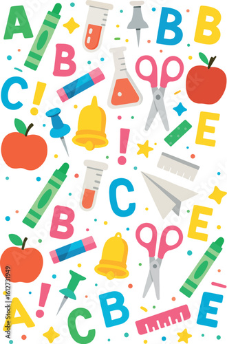 back to school background. vector