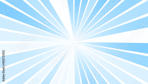 sunburst effect blue color, background template. Abstract blue sun rays vector background