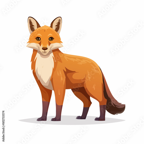 Adorable Fox Illustration: Captivating Wildlife Art with Exquisite Detail and Vibrant Colors
