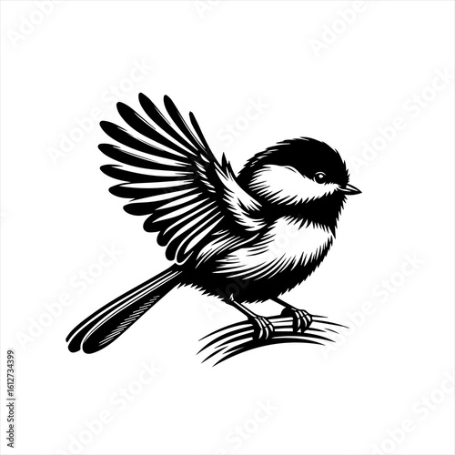 Chickadee on a branch