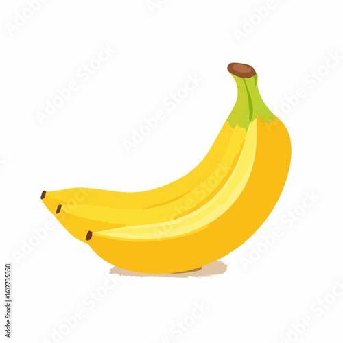 Vibrant yellow bananas in an illustration create an appetizing and healthy visual appeal