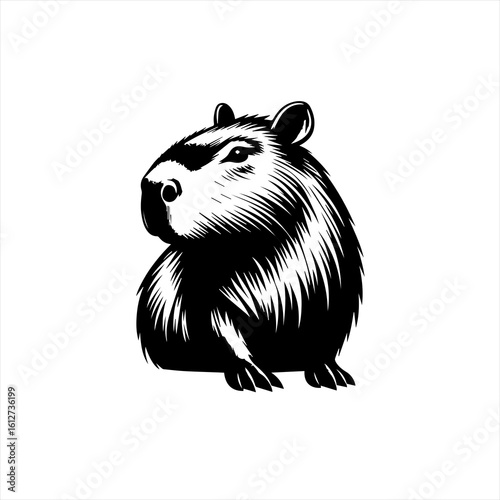 rat on white background