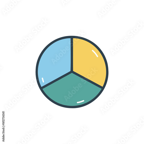 Free Download Simple pie chart with three segments. - GFXLoad