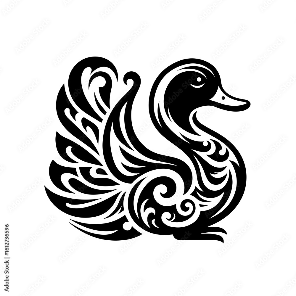 Obraz premium black and white peacock