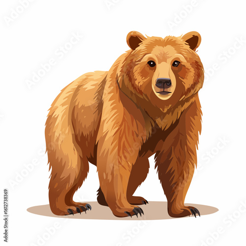 Majestic Bear Illustration: A Detailed Depiction of Wildlife in a Vector Style