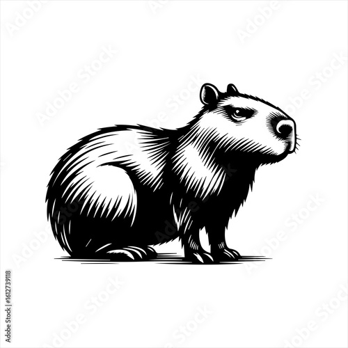 vector illustration of a cartoon squirrel